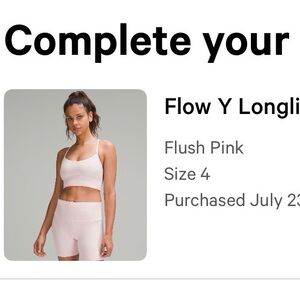 Lululemon flow Y bra